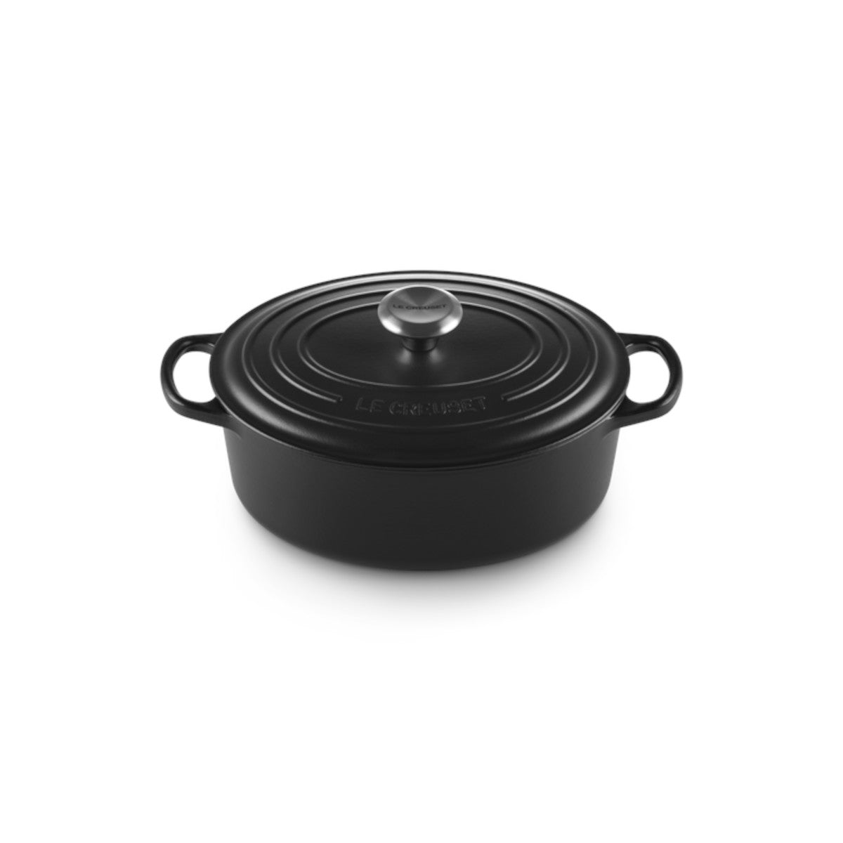 Le Creuset Signature Cast Iron Oval Casserole Satin Black 27cm (4.1L)