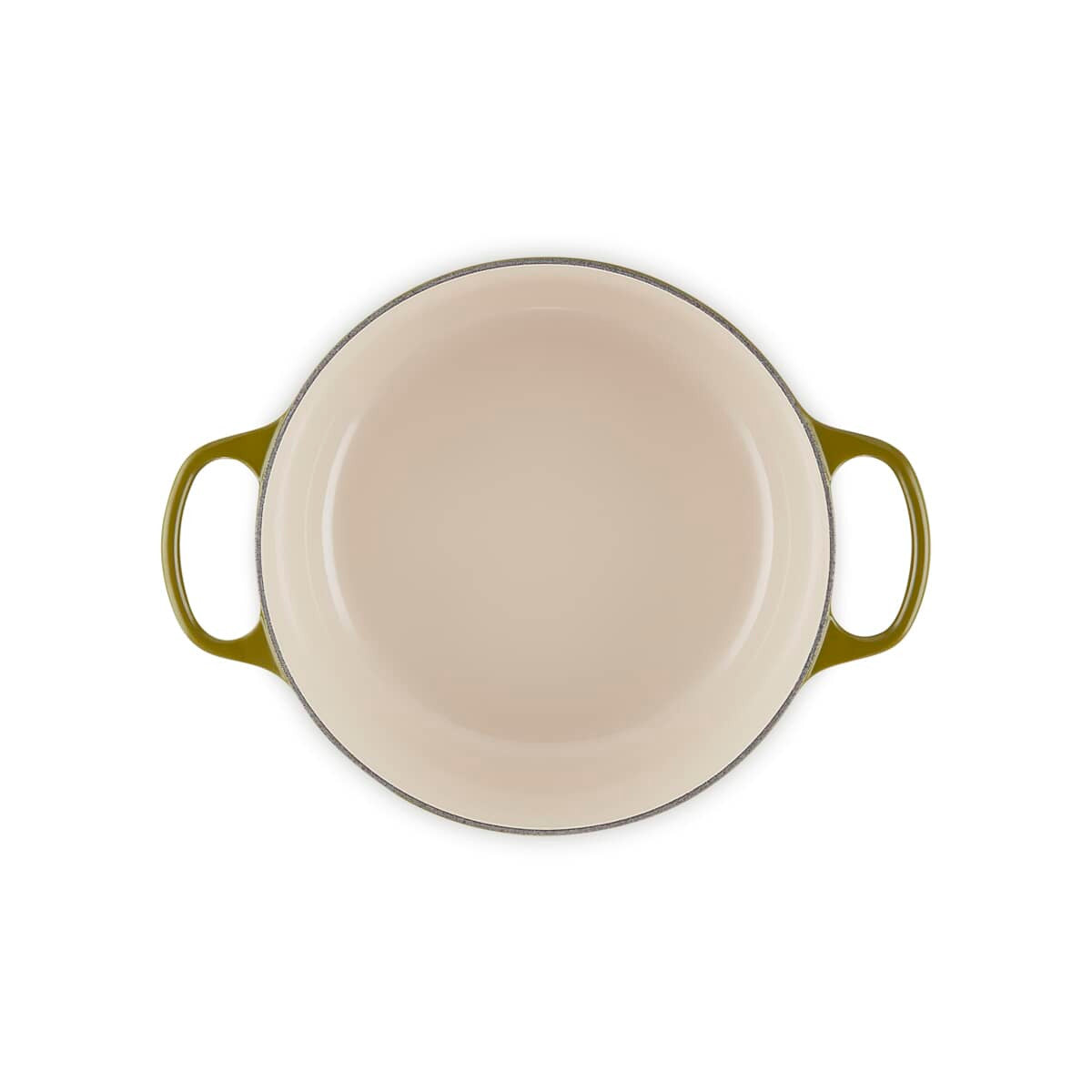 Le Creuset Signature Cast Iron Round Casserole with Gold Knob Olive 24cm (4.2L)