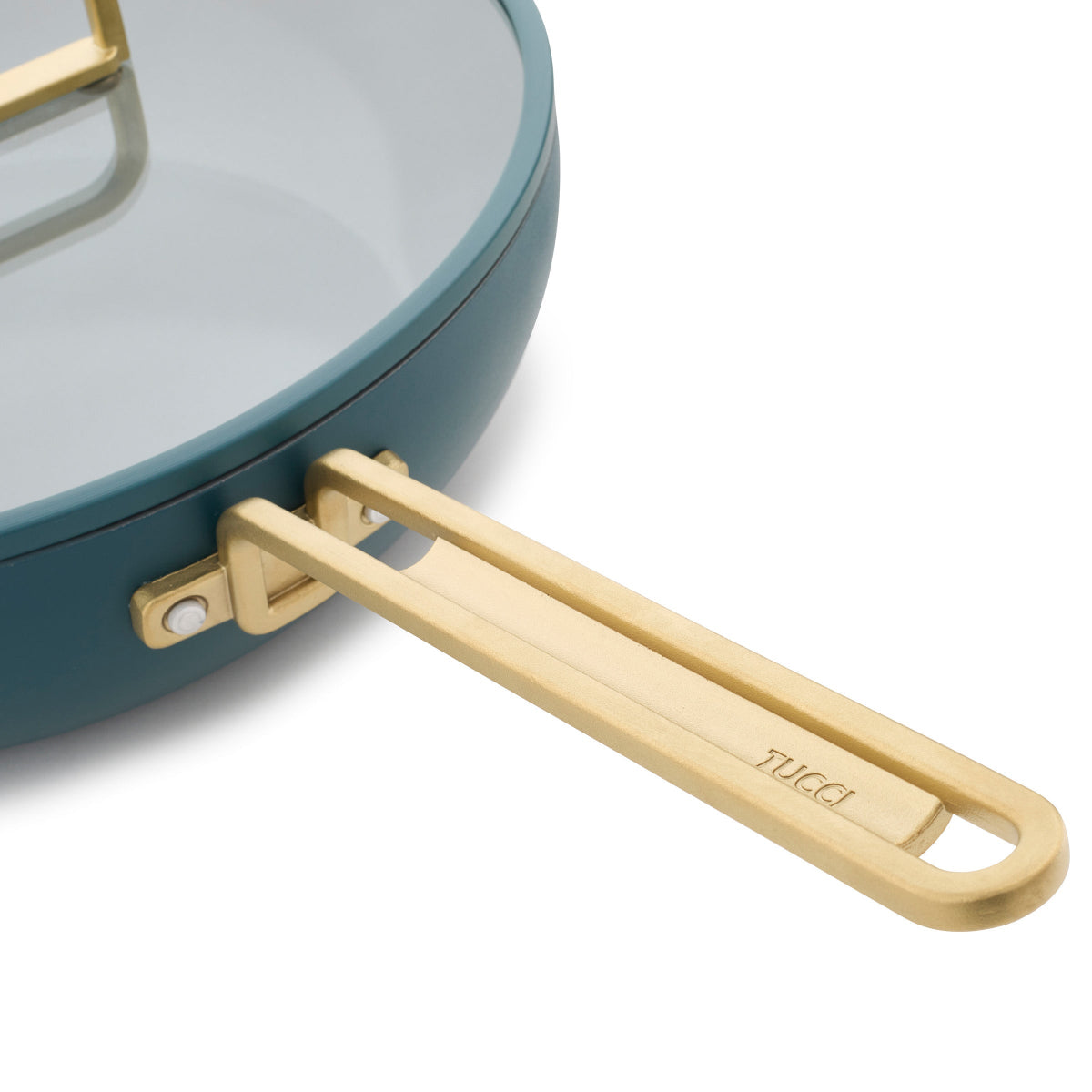 GreenPan™ Stanley Tucci™ Ceramic Nonstick Frypan with Lid Venetian Teal 33cm (6.15L)