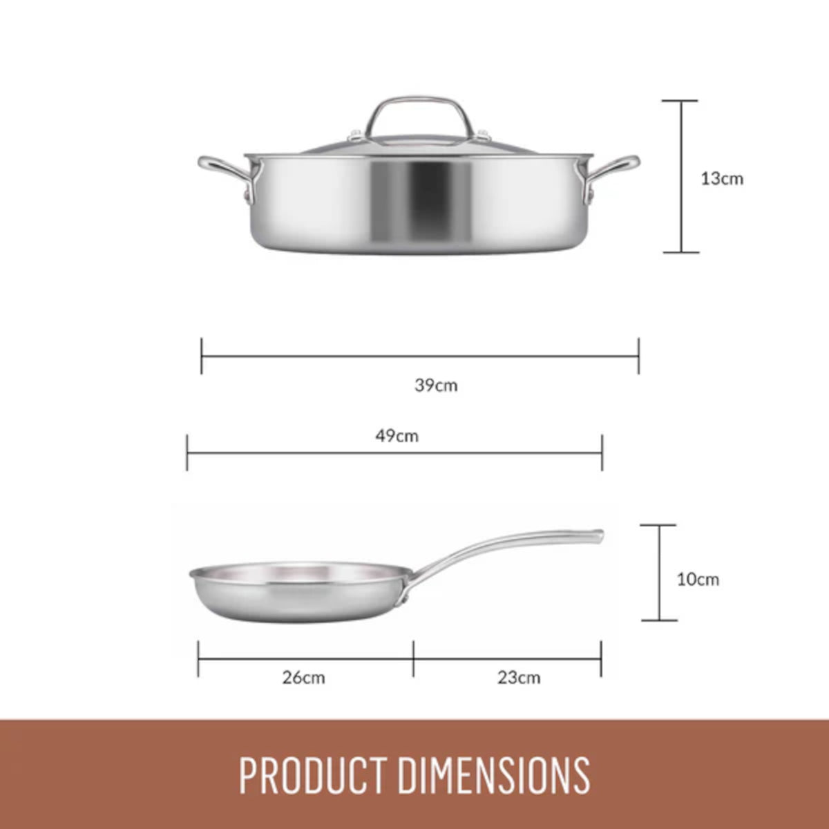 Essteele Eternità 26cm Skillet & 30cm Sauteuse Set