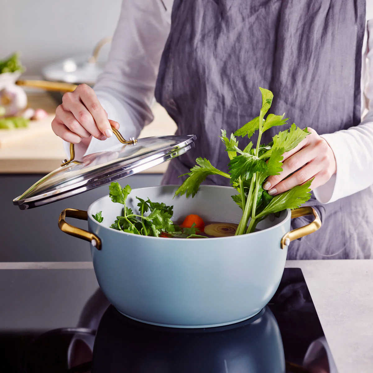 GreenPan Padova Casserole Smokey Sky Blue 24cm (4.7L)