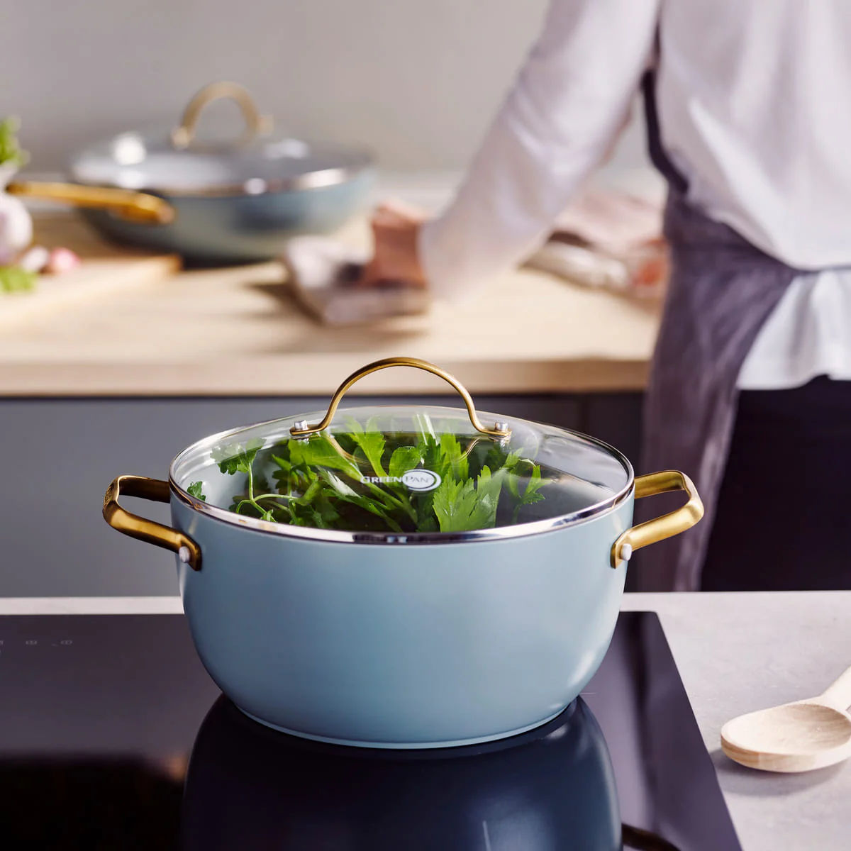 GreenPan Padova Casserole Smokey Sky Blue 24cm (4.7L)