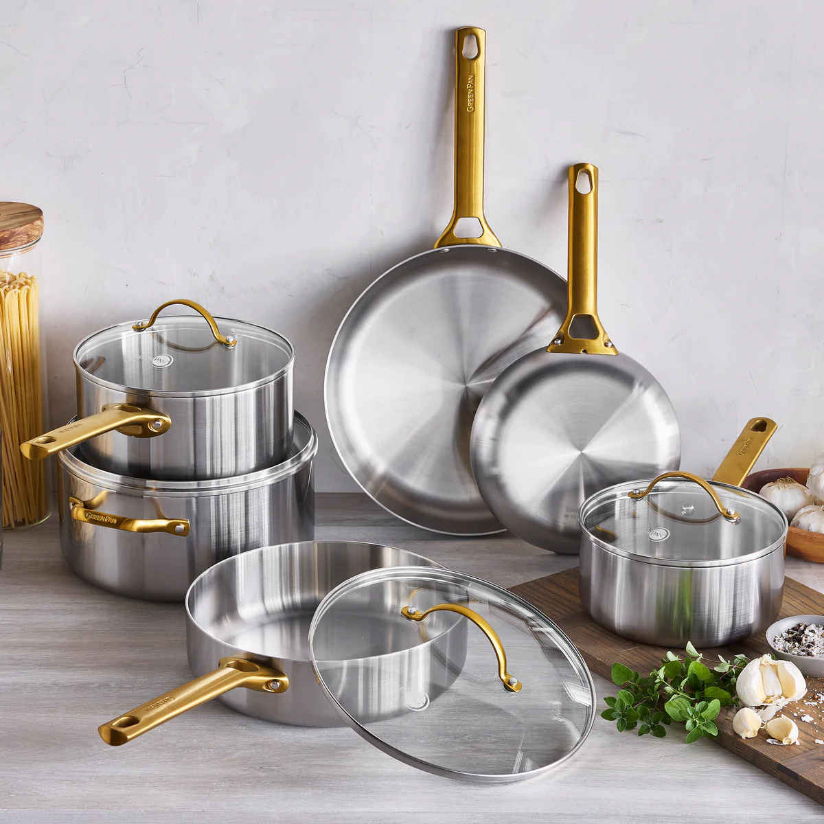 GreenPan Padova Stainless Steel Cookware Set 6 Piece