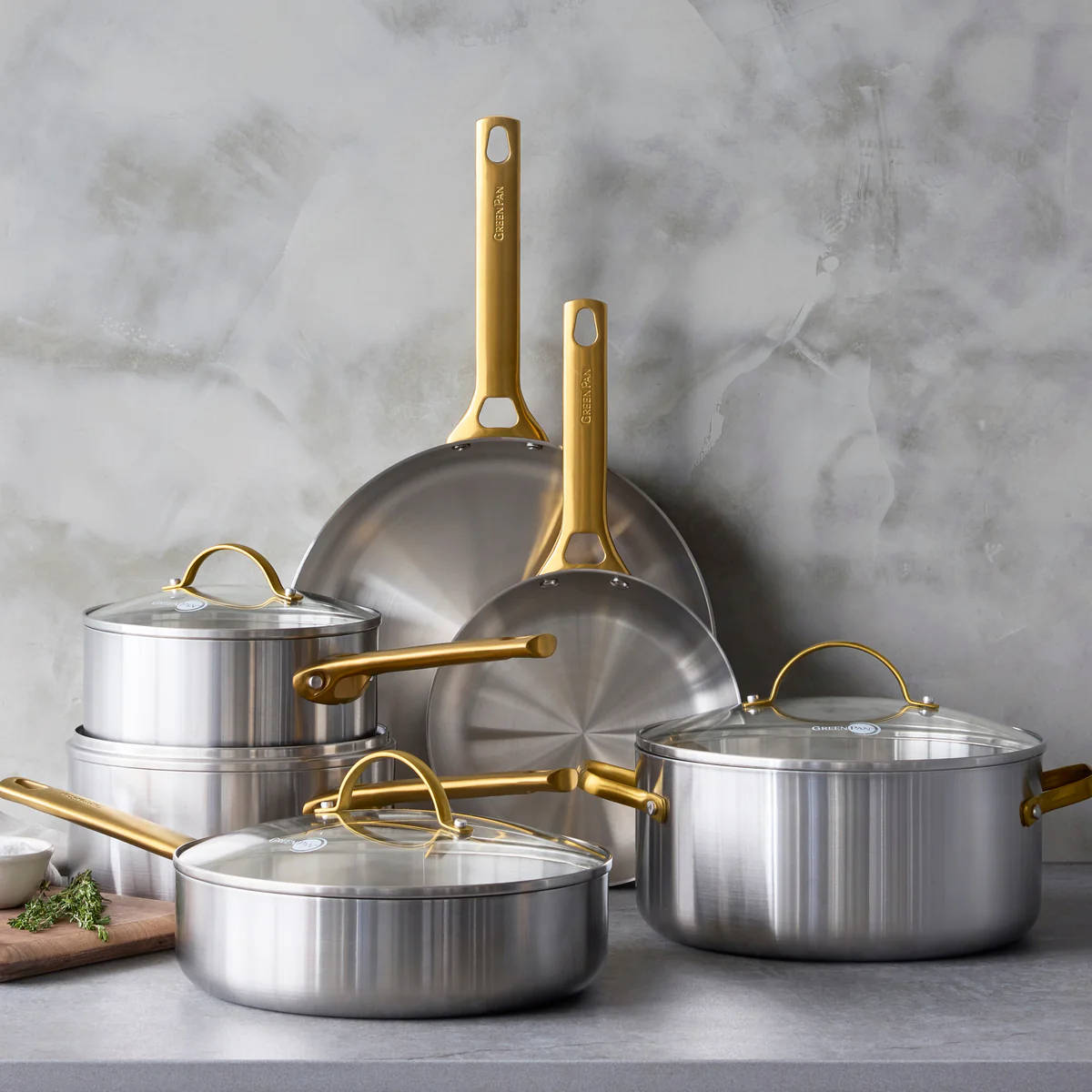 GreenPan Padova Stainless Steel Cookware Set 6 Piece