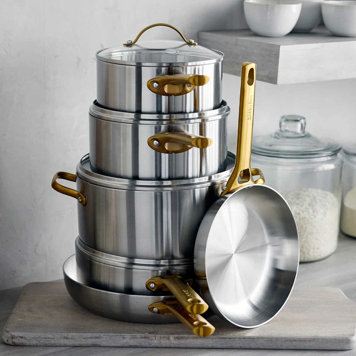GreenPan Padova Stainless Steel Cookware Set 6 Piece