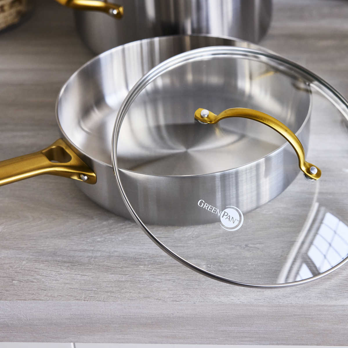 Greenpan Reserve Padova Stainless Steel Saute Pan 24cm