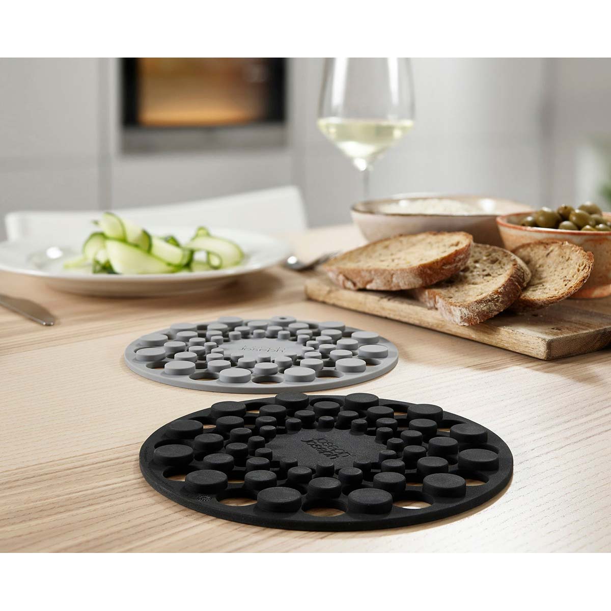 Joseph Joseph Spot-On Silicone Trivet Grey Set of 2