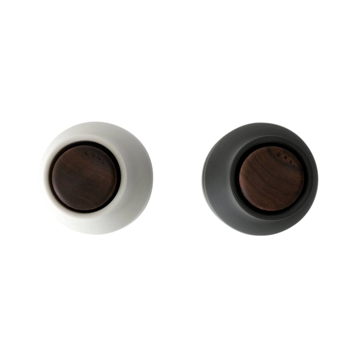 Audo 2 Pack Bottle Grinders Walnut Top Ash & Carbon