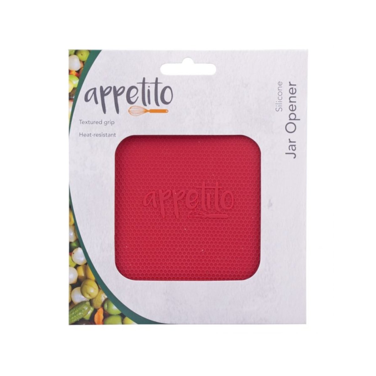 Appetito Silicone Jar Opener Red