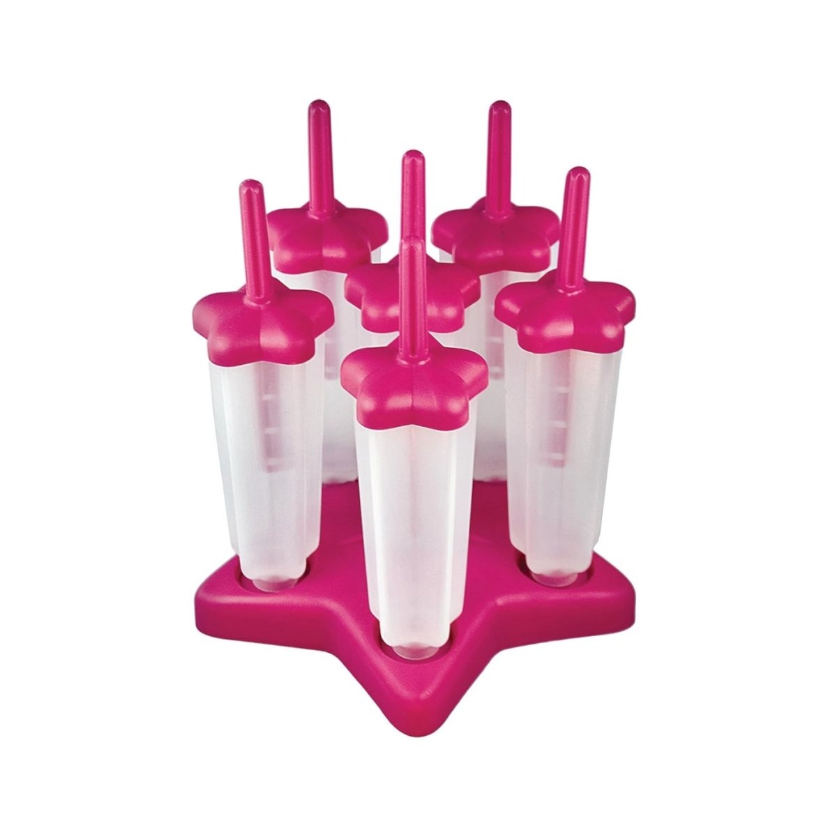 Appetito Star Ice Pop Mould Fuchsia Set of 6
