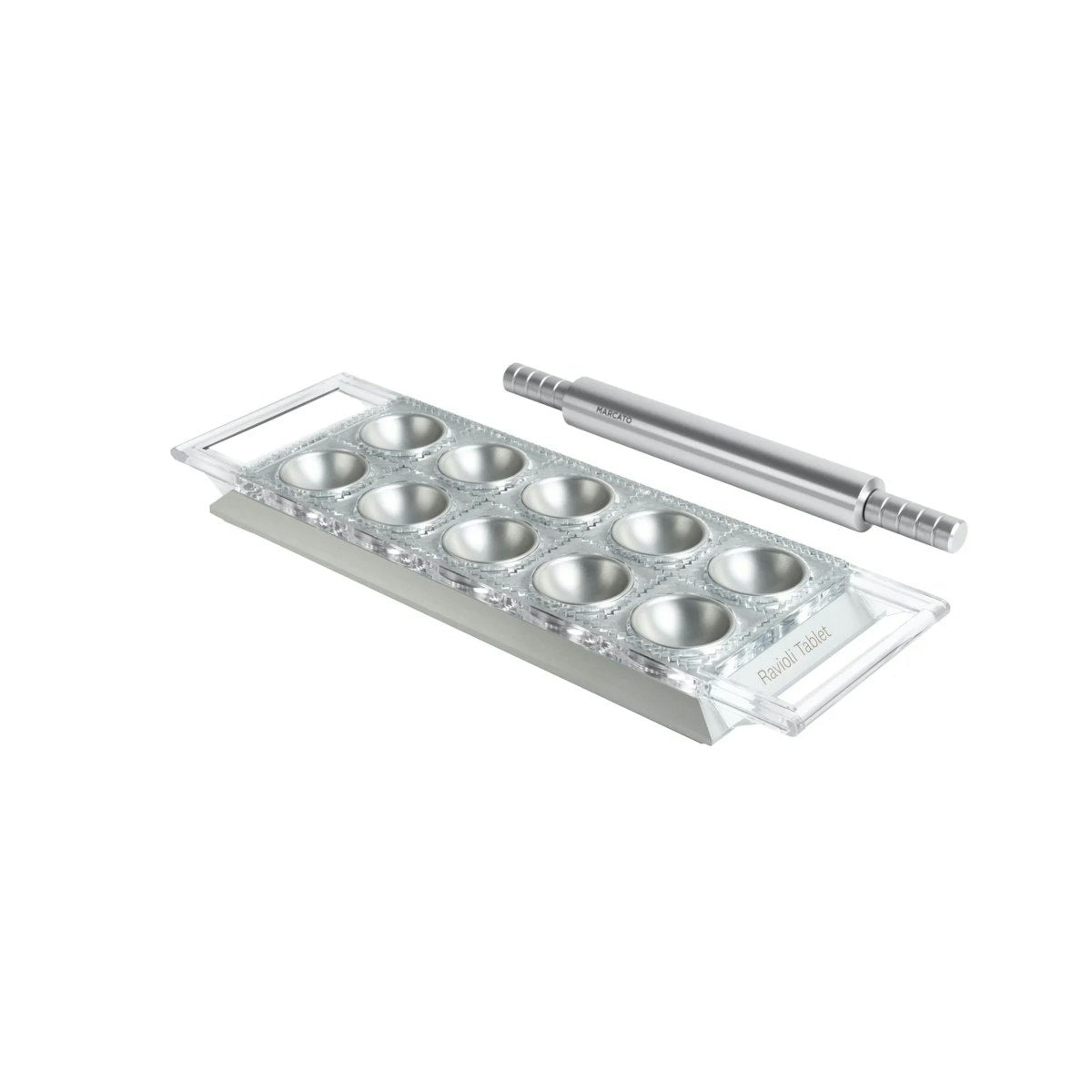 Marcato Ravioli Tablet w/Rolling Pin - Silver