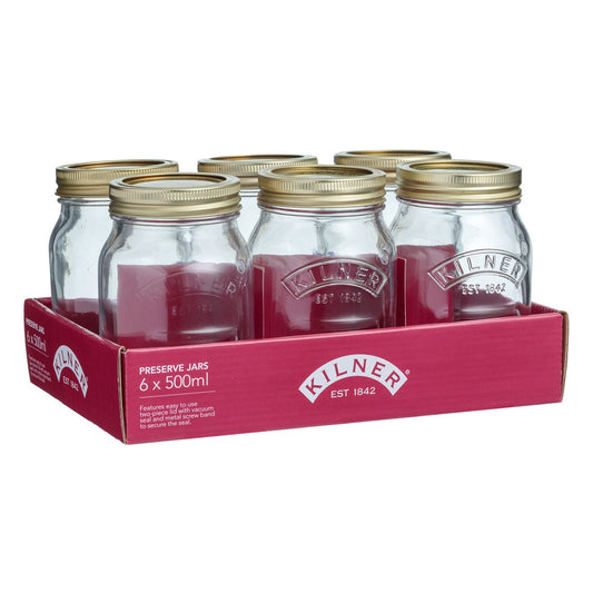 Kilner Genuine Preserve Jar 500ml Set of 6