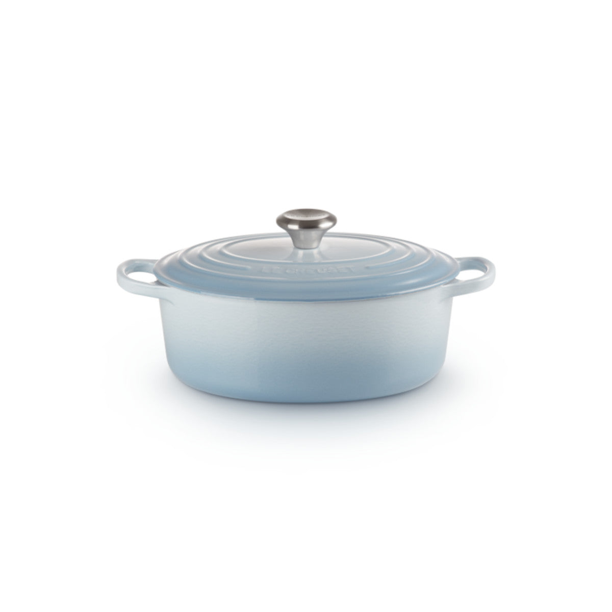 Le Creuset Signature Cast Iron Oval Casserole Coastal Blue 27cm (4.1L)