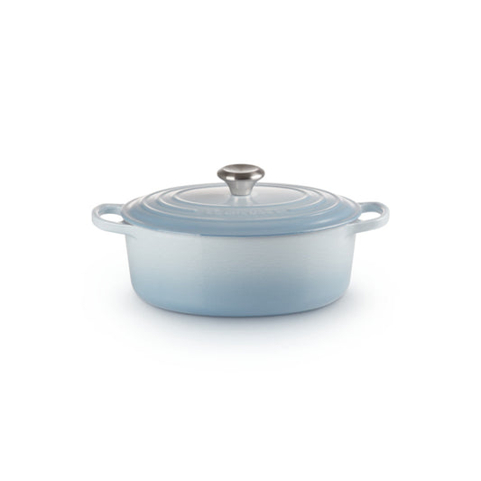 Le Creuset Signature Cast Iron Oval Casserole Coastal Blue 27cm (4.1L)