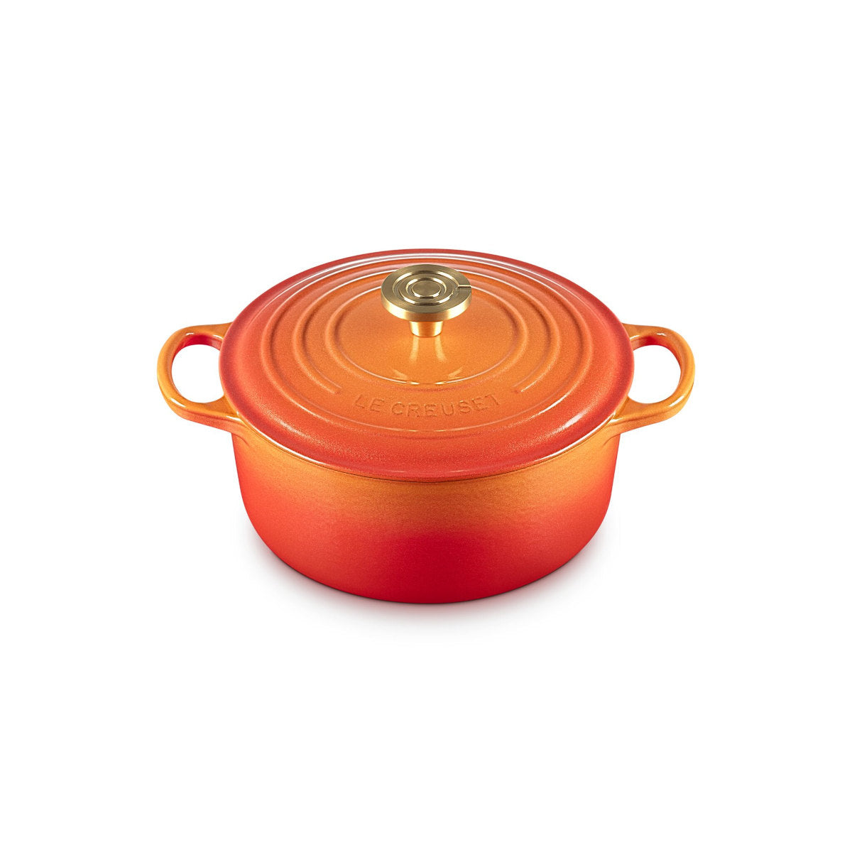 Le Creuset Signature Cast Iron Round Casserole Flamme Dorée 24cm (4.2L)