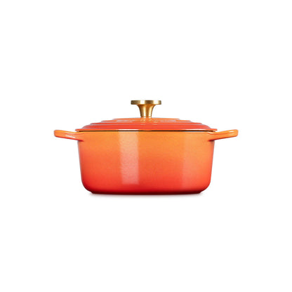 Le Creuset Signature Cast Iron Round Casserole Flamme Dorée 24cm (4.2L)
