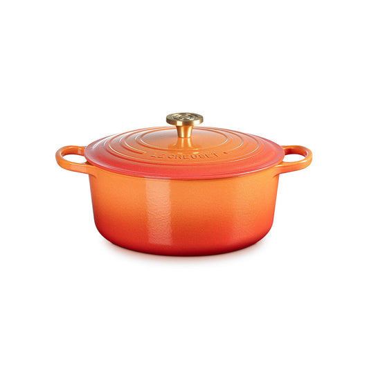 Le Creuset Signature Cast Iron Round Casserole Flamme Dorée 28cm (6.7L)
