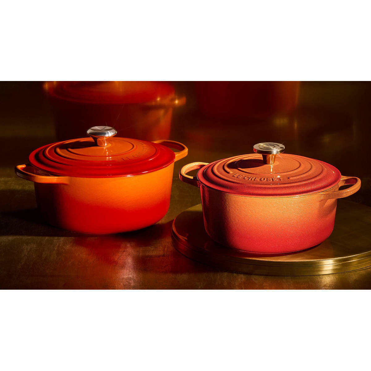 Le Creuset Signature Cast Iron Round Casserole Flamme Dorée 24cm (4.2L)