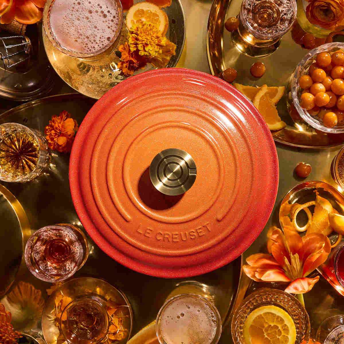 Le Creuset Signature Cast Iron Round Casserole Flamme Dorée 28cm (6.7L)