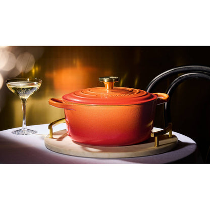Le Creuset Signature Cast Iron Round Casserole Flamme Dorée 24cm (4.2L)