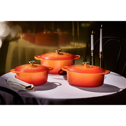 Le Creuset Signature Cast Iron Shallow Casserole Flamme Dorée 30cm (3.5L)