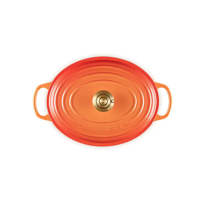 Le Creuset Signature Cast Iron Shallow Casserole Flamme Dorée 30cm (3.5L)