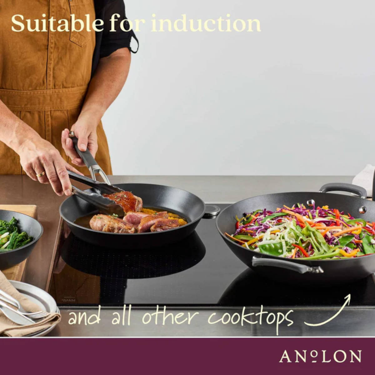 Anolon Endurance+ Nonstick Frypan & Casserole Set 26cm (5.2L)