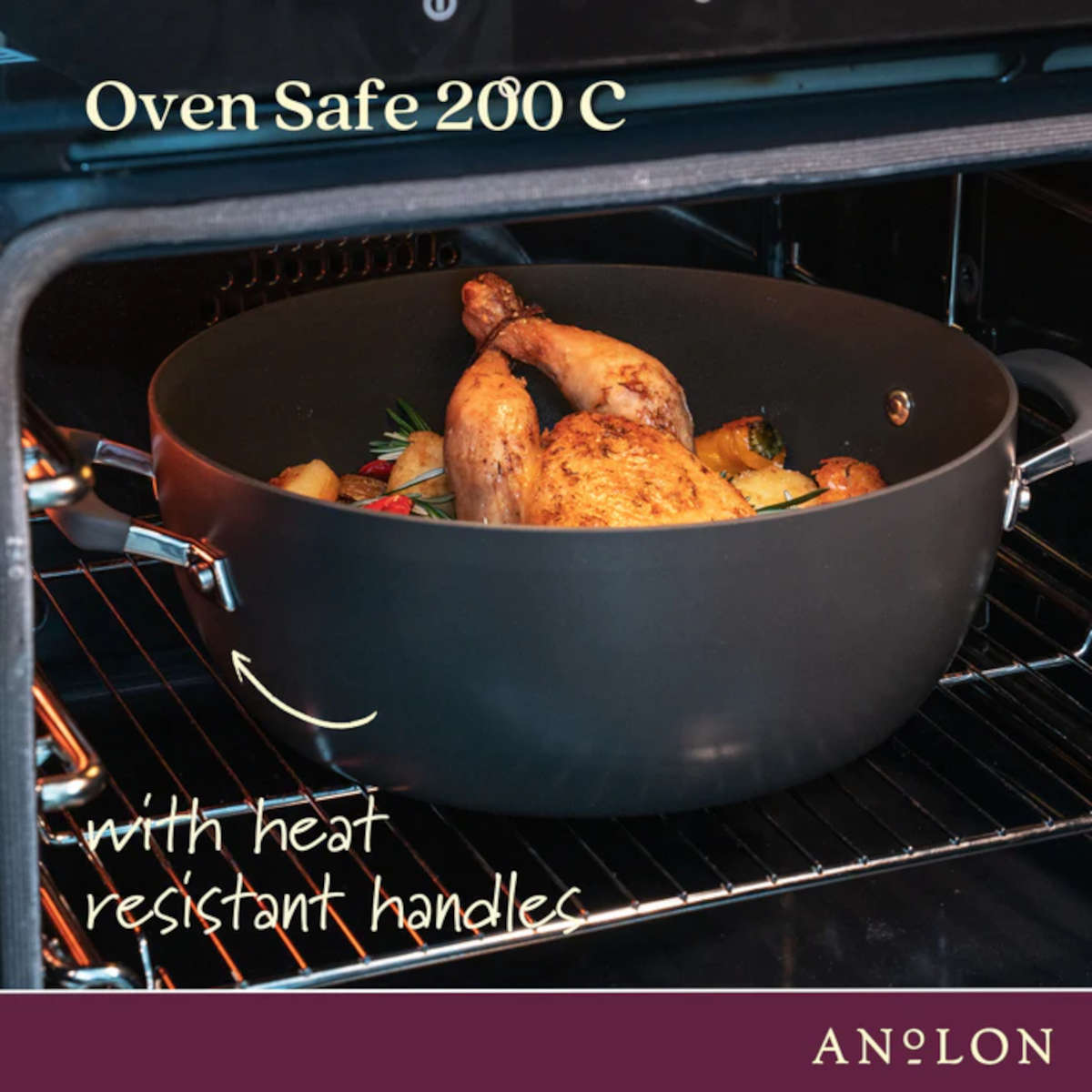 Anolon Endurance+ Nonstick Frypan & Casserole Set 26cm (5.2L)