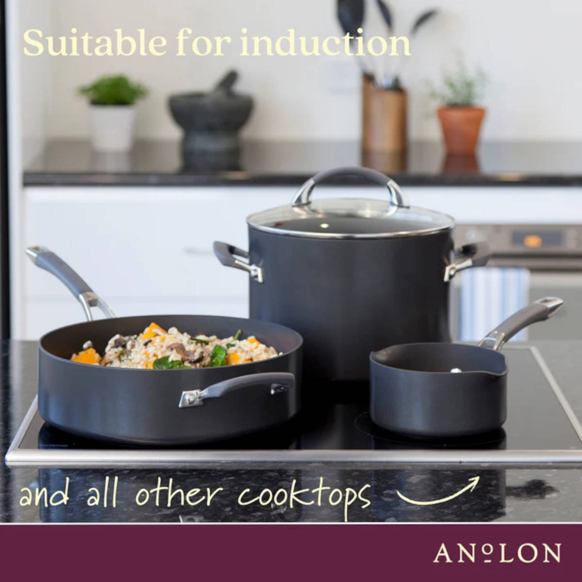 Anolon Endurance+ Nonstick Induction Saucepan 20cm (3.8L)