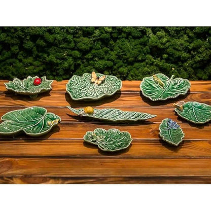 Bordallo Pinheiro Countryside Leaves Begonia Leaf with Butter Platter