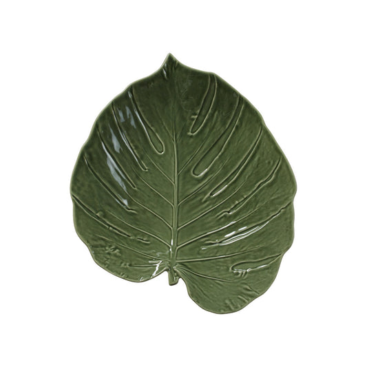 Bordallo Pinheiro Monstera Leaf Platter Green 43cm