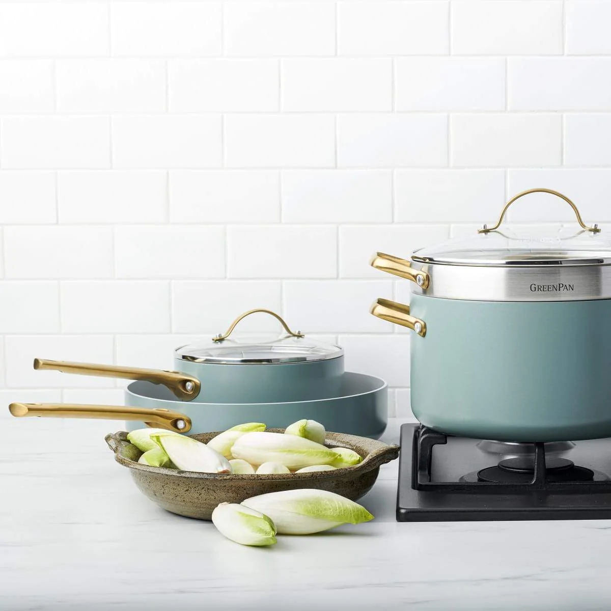 GreenPan Padova Frying Pan Smokey Sky Blue 28cm