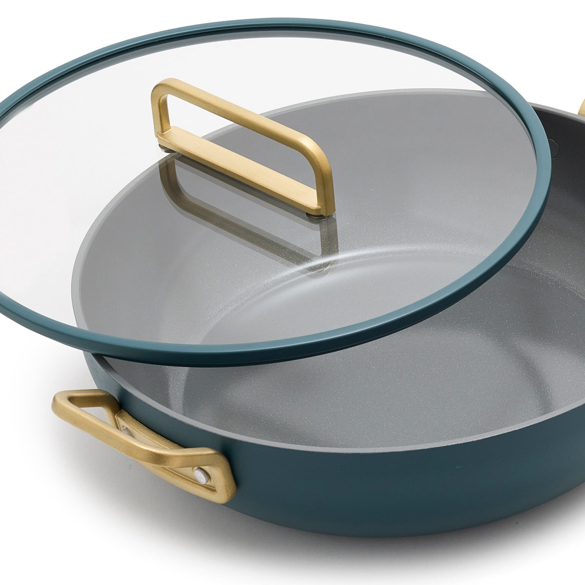 GreenPan™ Stanley Tucci™ Ceramic Nonstick Frypan with Lid Venetian Teal 33cm (6.15L)