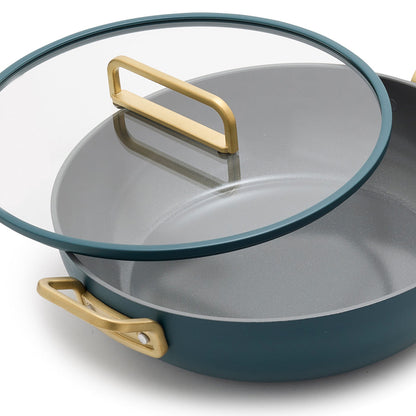 GreenPan™ Stanley Tucci™ Ceramic Nonstick Frypan with Lid Venetian Teal 33cm (6.15L)