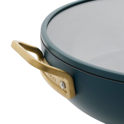 GreenPan™ Stanley Tucci™ Ceramic Nonstick Frypan with Lid Venetian Teal 33cm (6.15L)