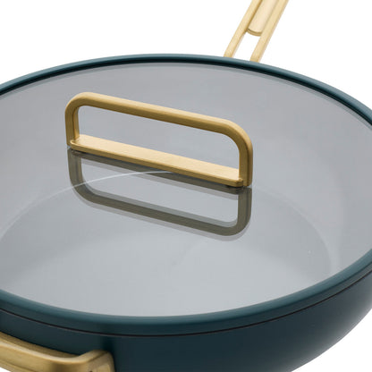 GreenPan™ Stanley Tucci™ Ceramic Nonstick Frypan with Lid Venetian Teal 33cm (6.15L)