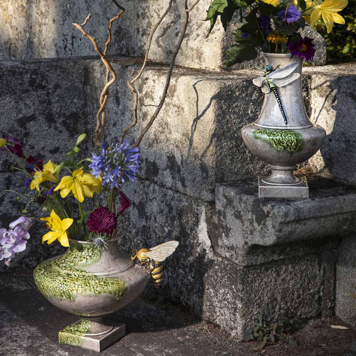 Bordallo Pinheiro The Meaning Vase Dragonfly 50cm