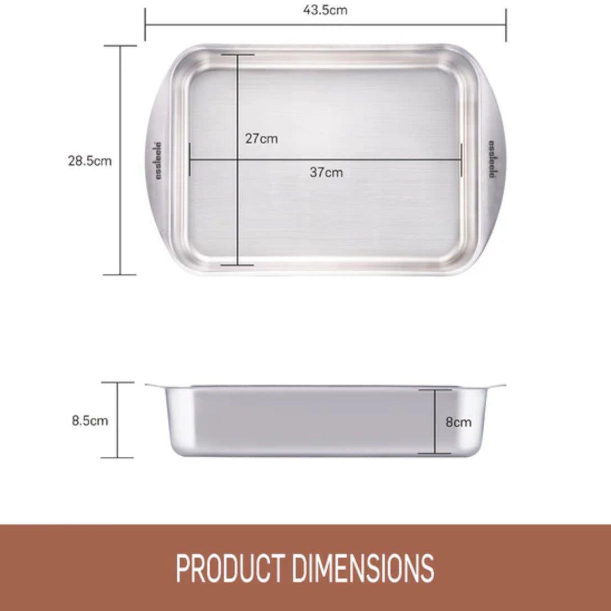 Essteele Clad Rectangular Roaster 37 x 27cm