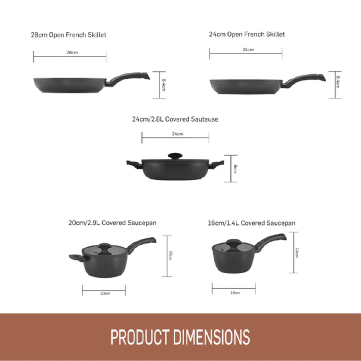 Essteele Per Salute Cookware Set 5 Piece