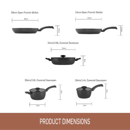 Essteele Per Salute Cookware Set 5 Piece