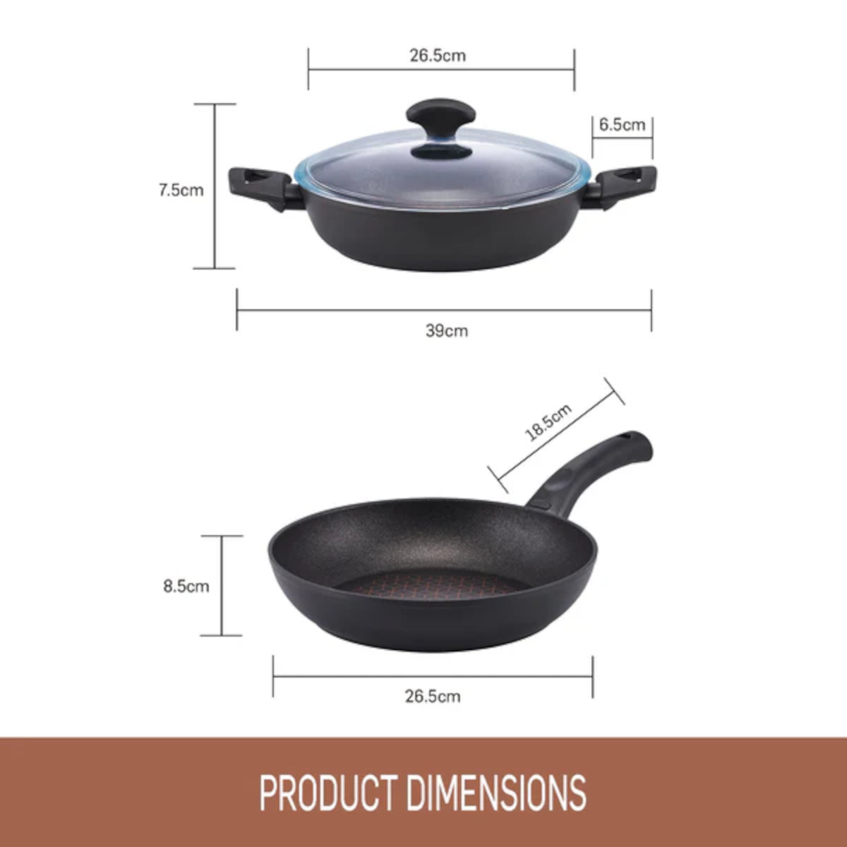 Essteele Per Salute Frypan and Sauteuse Set 26cm