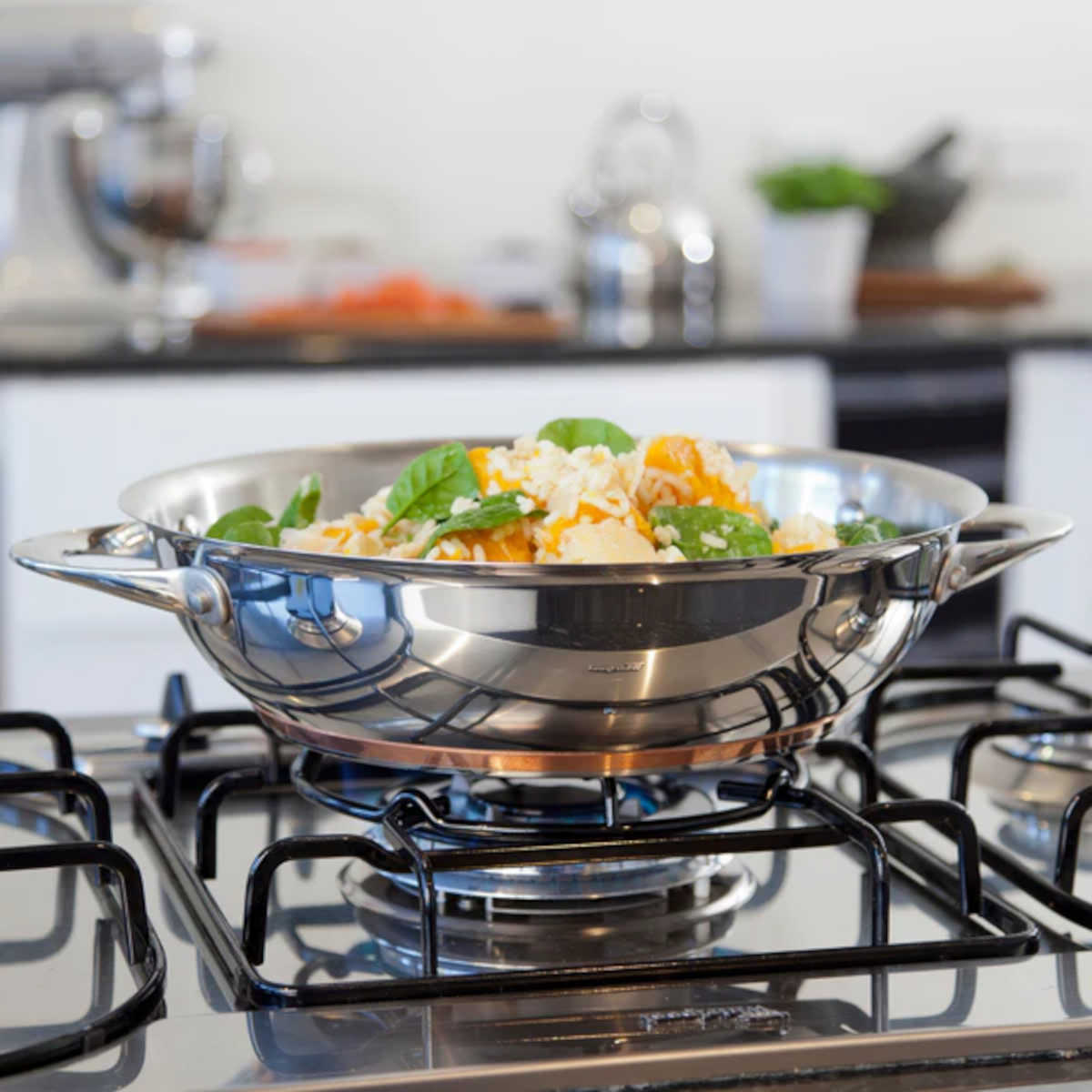 Essteele Per Vita Copper Base Stainless Steel Induction Covered Sauteuse 28cm (5.2L)