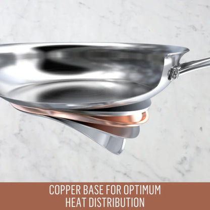 Essteele Per Vita Copper Base Stainless Steel Induction Covered Sauteuse 28cm (5.2L)