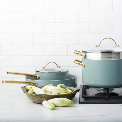 GreenPan Padova Cookware Set Smokey Blue (Set of 6)