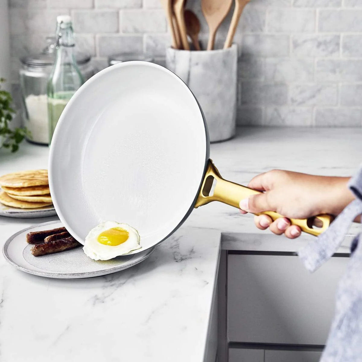 GreenPan Padova Frying Pan Smokey Sky Blue 28cm