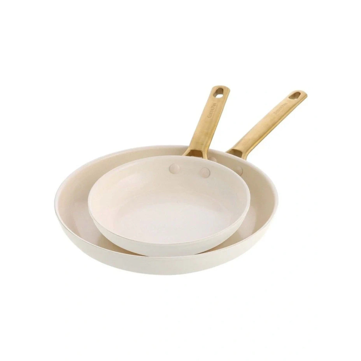 GreenPan Padova Frypan Twin Pack Cream 26cm & 30cm
