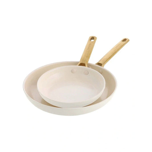 GreenPan Padova Frypan Twin Pack Cream 26cm & 30cm