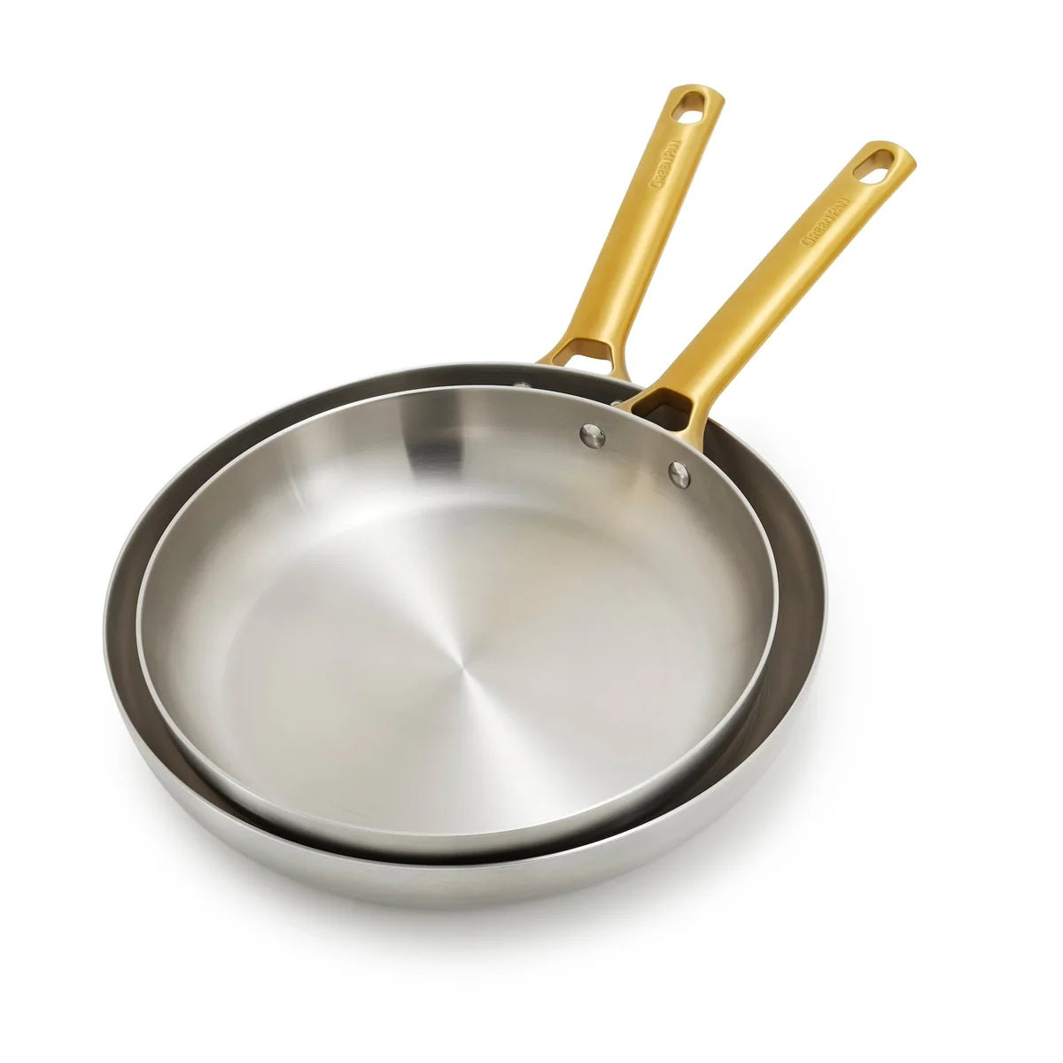 GreenPan Padova Stainless Steel Frypan Set 26 & 30cm