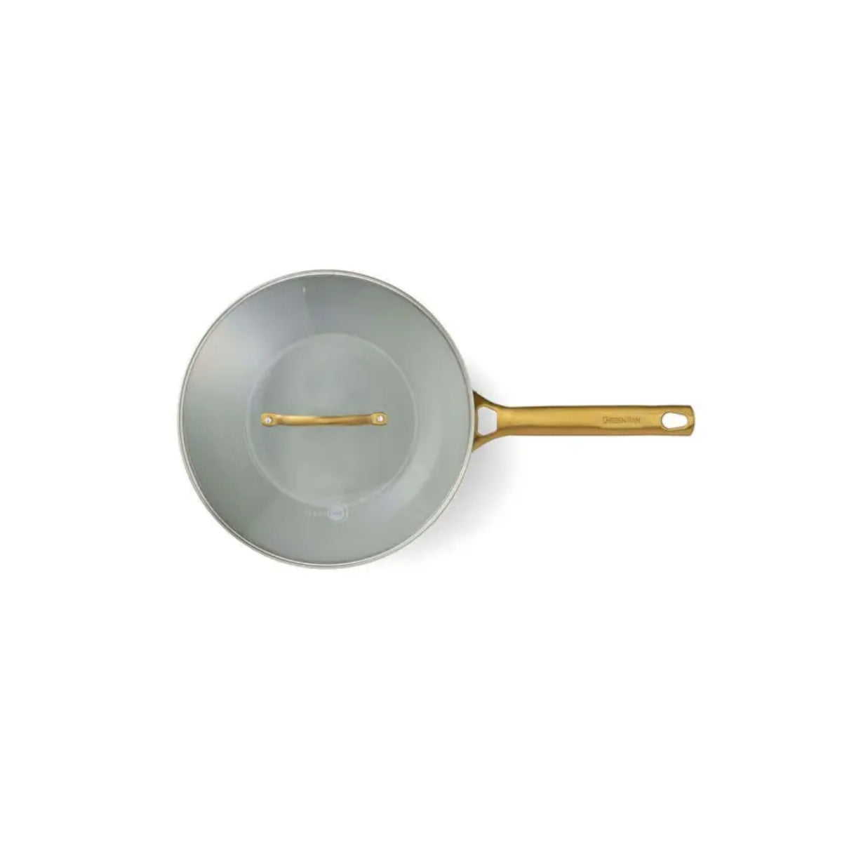 GreenPan Padova Wok with Lid Smokey Sky Blue 28cm