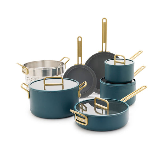 GreenPan™ Stanley Tucci™ Ceramic Nonstick Cookware Set Teal 7 Piece